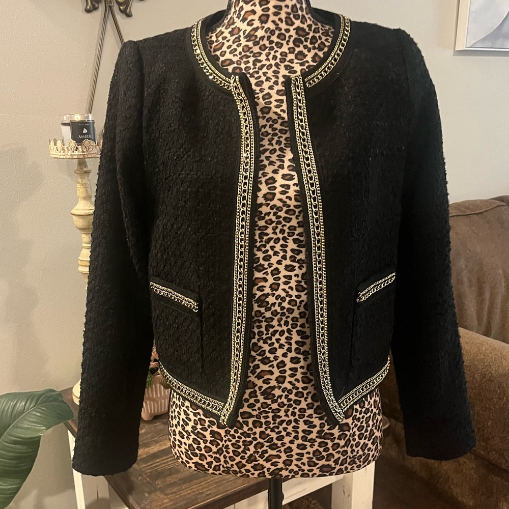 Black w/ Gold Trim Suit Jacket